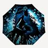 Corpse Bride Blue Butterfly Dream:Automatic Opening/Closing Umbrella with Foldable Design and Iron Frame Perfect Gift for Fans,Travelers