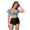 High Waist Bikini European and American Plus Fat Plus Size Swimsuit Women's Split Swimwear