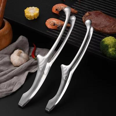 Portable Stainless Steel Barbecue Clip Non-Stick Anti-scalding Food Clip Non-slip Grill Tongs Cooking Tools for Grilling Bakery