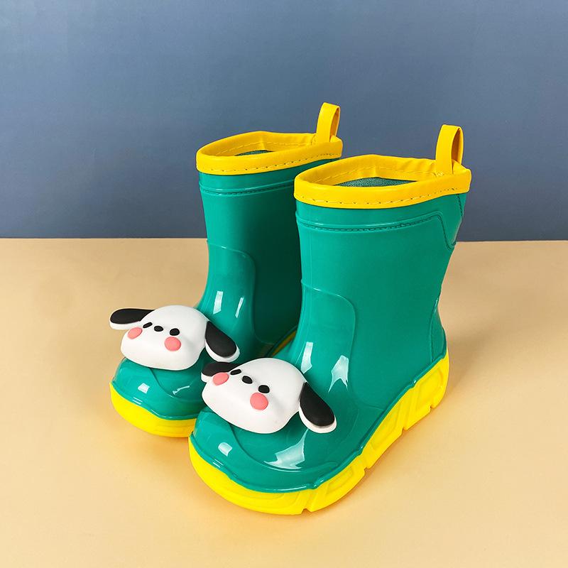 Children's rain shoes women's removable cartoon water shoes non-slip waterproof rain boots young children medium and small children baby boy boots