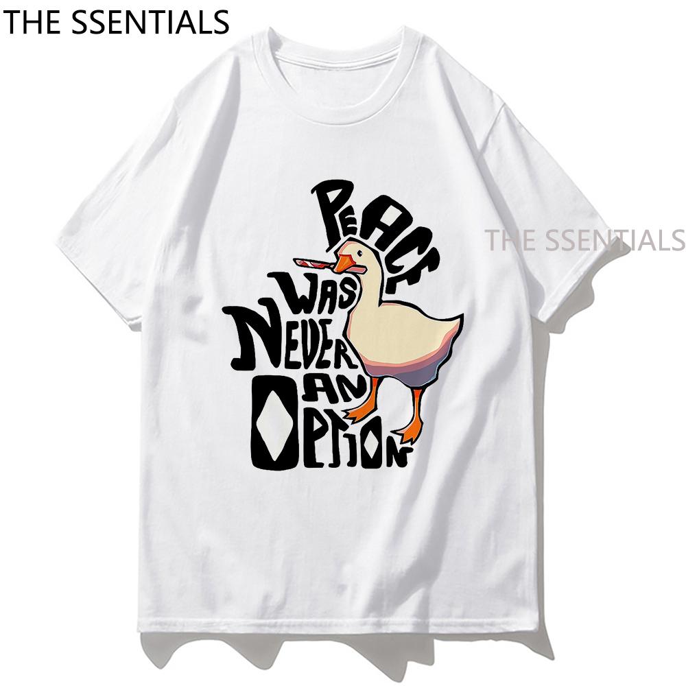 Goose Game Commit Tax Fraud T Shirt Women/Unisex Aesthetic Letter Print No Gender Only Goose Tshirt Daily Funny Graphic Cotton Tees