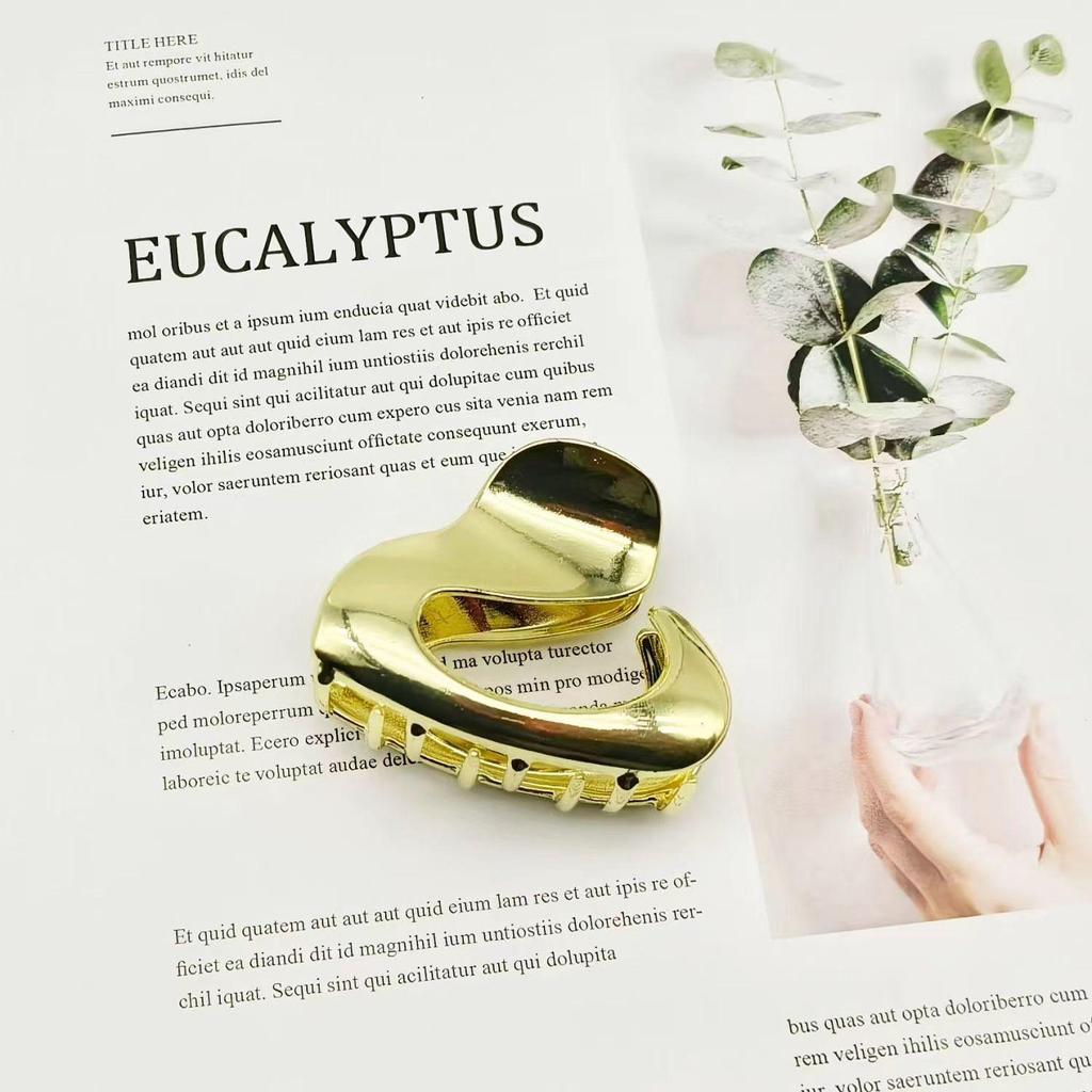 Elegant High-End Metal Hair Clip for Women - Fashionable Small Shark Clip for Hair Buns