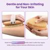 Dry Brushing Body Brush with Natural Bristles for Lymphatic Drainage, Cellulite Reduction, Skin Exfoliation & Detox