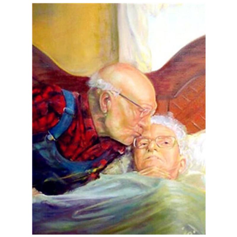 

Полный 30X40CM 5D Diy Алмазная картина Милый старик Вышивка крестиком Домашний декор Подарок ручной работы 14