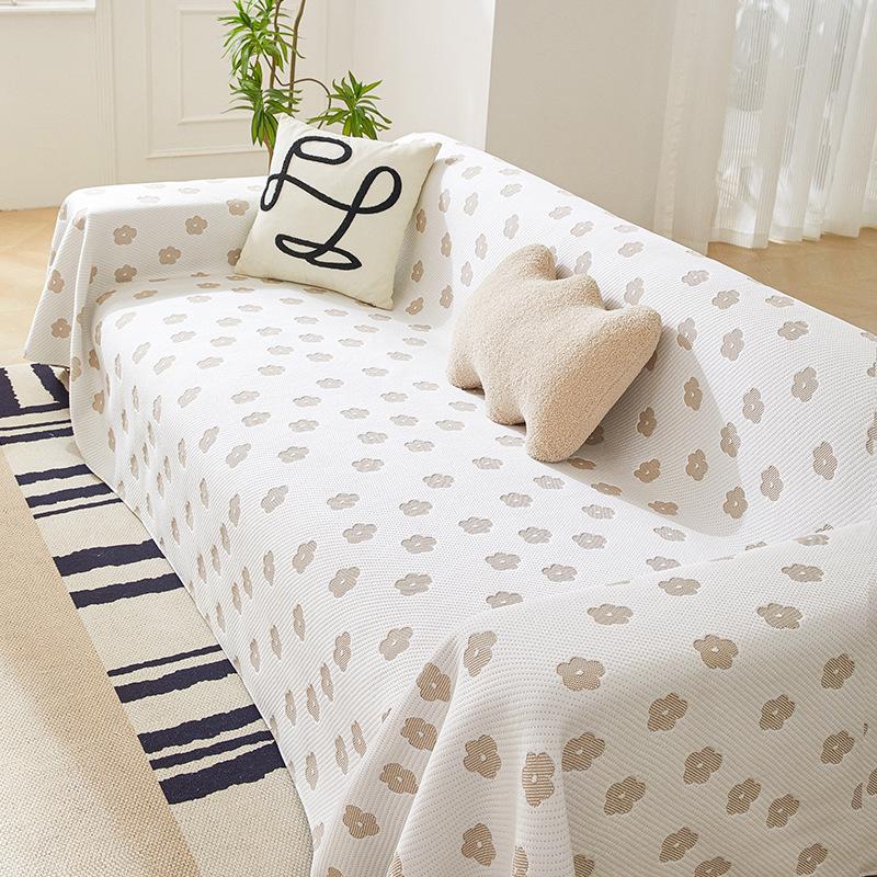 Cool Feeling Ice Silk Sofa Cover Cloth Summer Non-Slip Cushion Summer Leather Sofa Cover Backrest Cover Towel