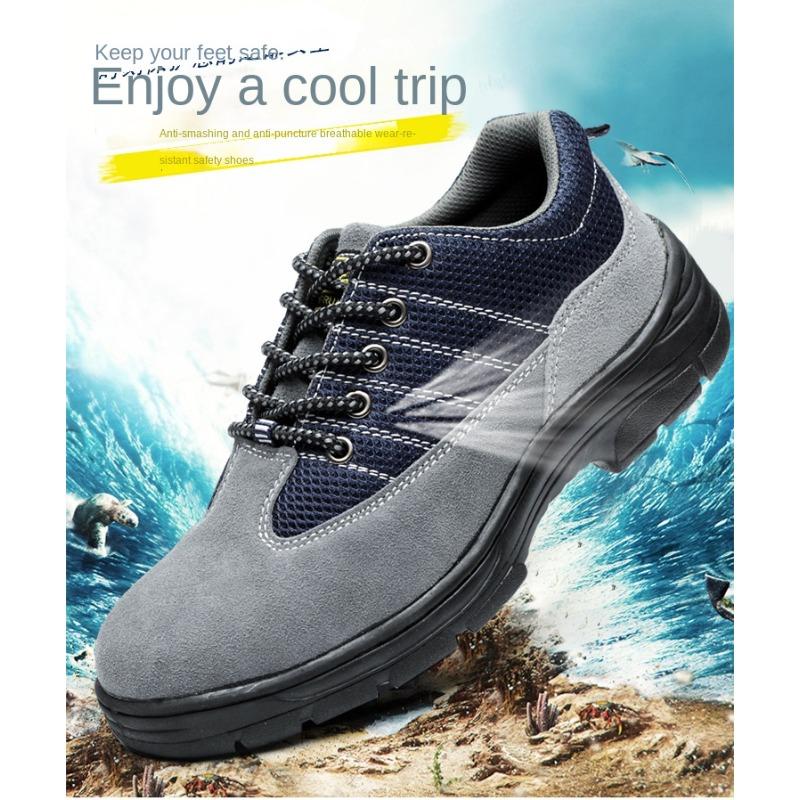 Skyddsskor, Arbetsskyddsskor 108 Grå Anti-penetrations- och Anti-skadeskydd, Intern Andningsbar Sandwich Mesh