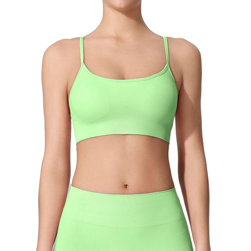 Export Beauty Back Spaghetti Strap Sports Intimates Breathable Quick-Drying Yoga Fitness Women's Inner Wear Sexy Back Practice Tops Bra