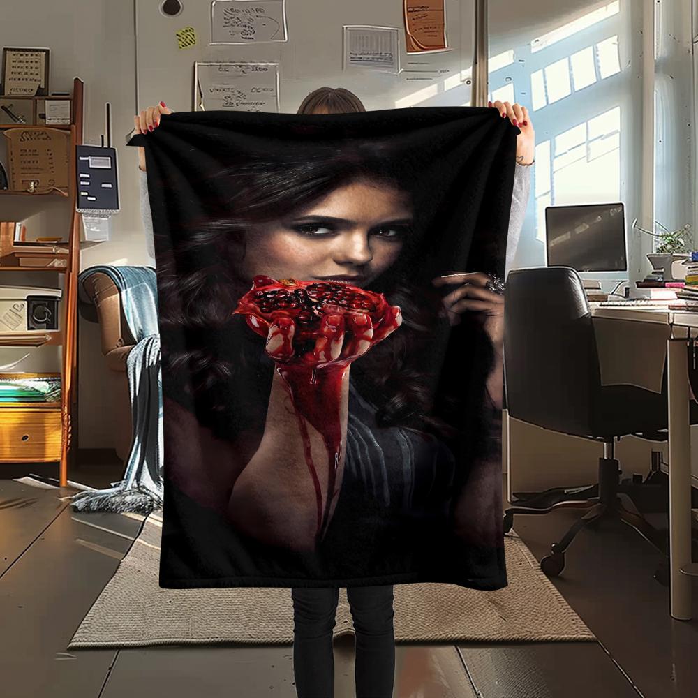 Vampire TV Characters Print Flannel Blanket,High Quality Comfortable for All Seasons,Home Decor,Warmth and Comfort,Perfect for Christmas Gifts