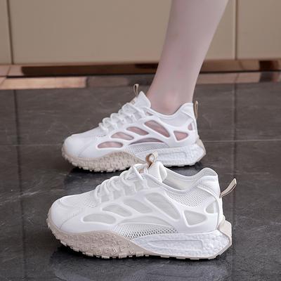 New Women's Sneakers - Lace-up Casual Fashion Versatile Not Tired Feet Non-slip Shock-absorbing Arch Support Comfortable Mesh Breathable Shoes