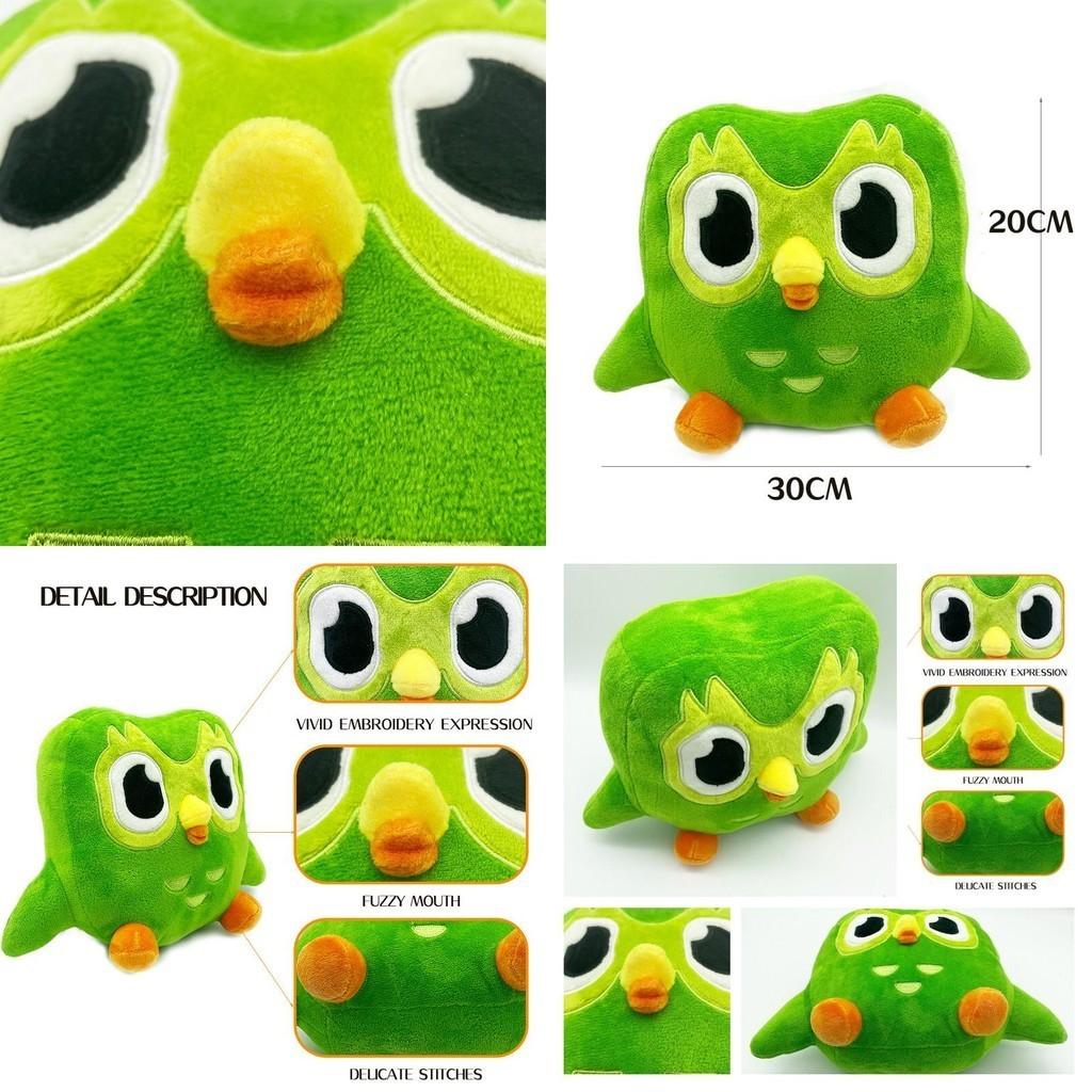 Duolingo 10 Year Anniversary Green Owl Gift Plush Toy Kids Doll