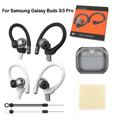 Silicone Anti-lost Earhook Built-in Steel Wire Anti-fall Ear Hook with Lanyard Durable for Samsung Galaxy Buds 3/3 Pro
