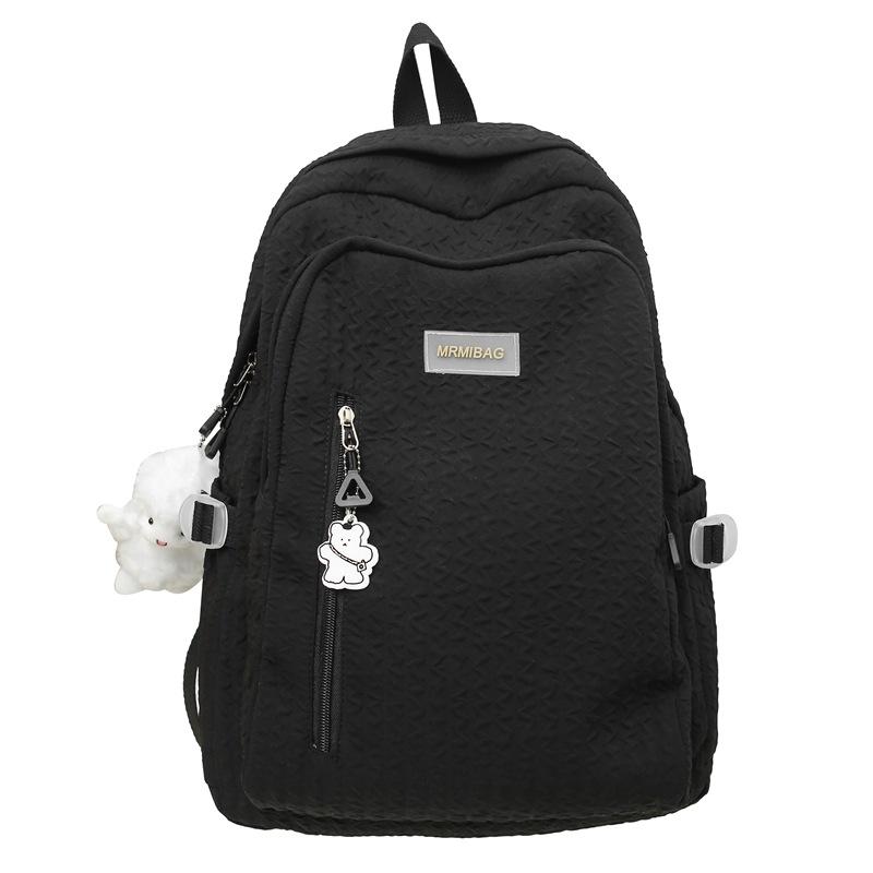 Campus cute bag sweet bubble grid student bag 2025 junior high school student large capacity backpack single package
