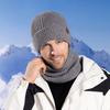 Winter Knit Hat Scarf Set For Men With Warmth Protection