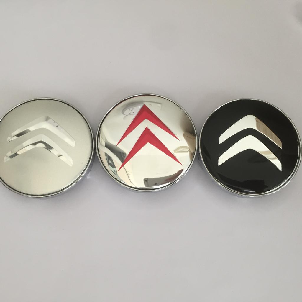 4pcs 3D For Citroen C2 C4 C5 C6 56mm 60mm 68mm Car emblem Wheel hub Center Cap Badge covers sticker Decals Styling accessories
