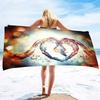 Valentines Day Hearts Beach Towels Oversized Microfiber Beach Towels for Adults Extra Large Yoga Towel for Outdoor Travel Swim