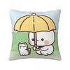 Bubu & Dudu In The Rain Pillow Case Fashion Pillow Cover Square Custom DIY Cushion Cover Pillowcases For Chair Home Decoration