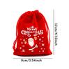 12/24pcs Christmas Lint Gift Bags Drawstring Pouch Party Return a Salute Gift Packing Bag Xmas Party Supplies Gift Favor Navidad