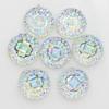 4x 50pcs 12mm Resin Round Cabochon Rhinestone Flatback Embellishments White