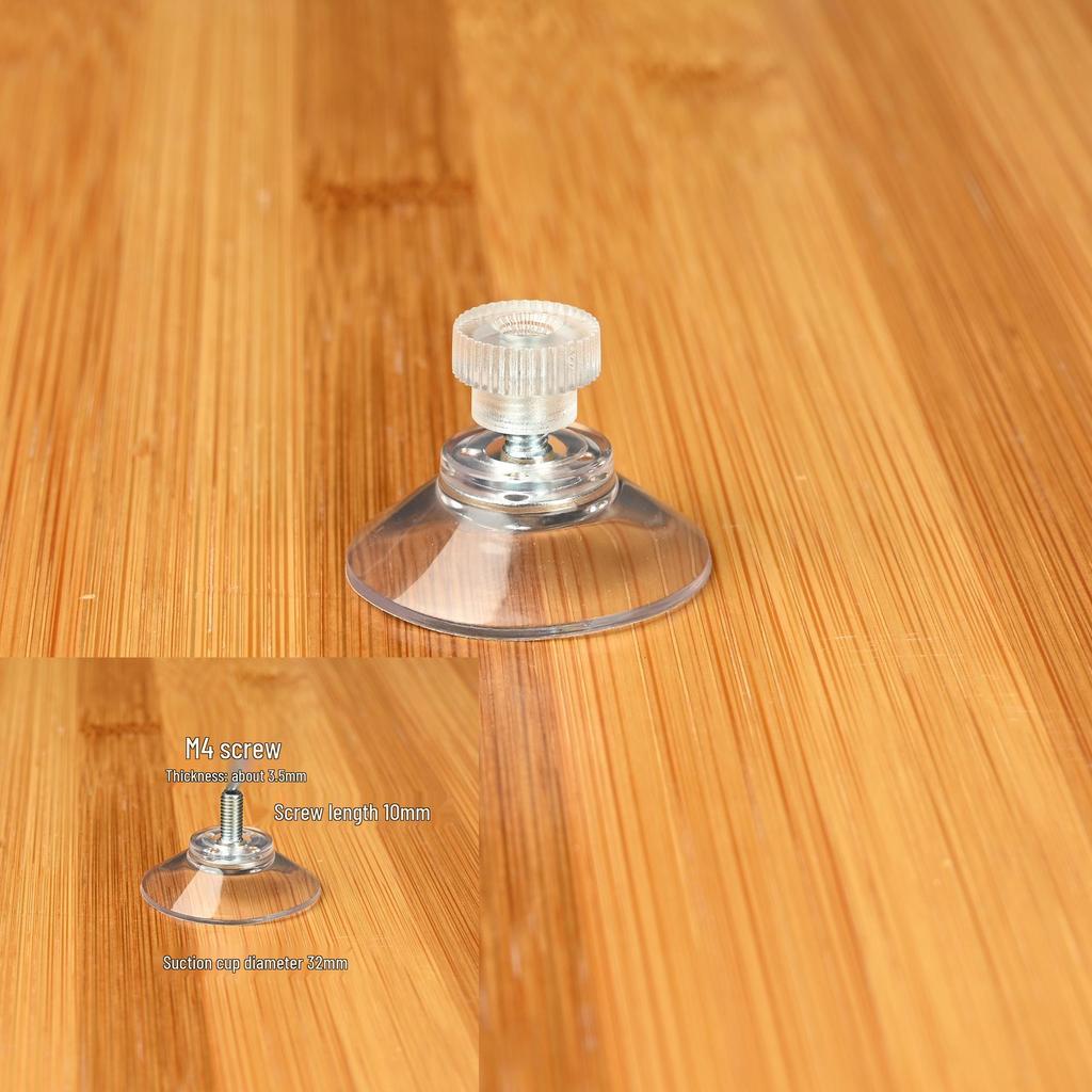 Waterproof PVC Suction Cup Hook with M4 Screw & M5 Nut