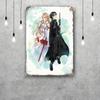 Sword Art Online Vintage Tin Sign Home Decor Wall Decor Art Wall Mural Room Decoration Decor Retro Metal Sign Plate Bar Posters