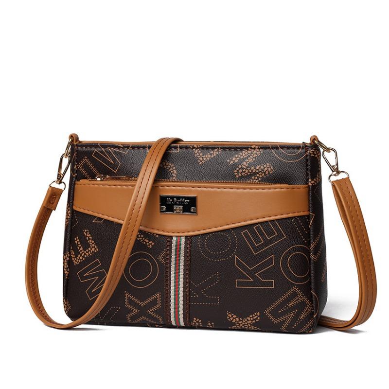 This Winter, the Popular Bucket Bag Women's New Oblique Span Shoulder Bag Printed Retro Women's Bag