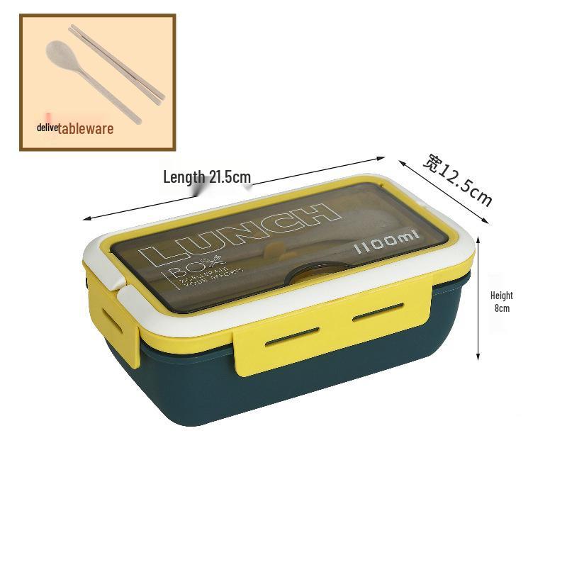 Portable Wheat Straw Bento Box: Insulated, Multi-Compartment, Japanese-Style, Microwave Safe for Office Workers & Students