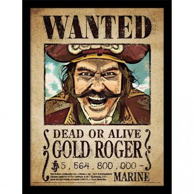 One Piece Live Action Gold Roger Wanted plakat raamitud plakat