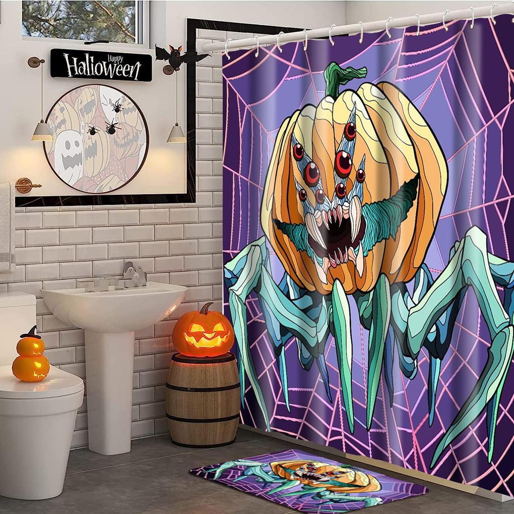Halloween Magische Requisiten Muster Badezimmer Duschvorhang mit 12 Haken Badezimmer Dekor und Accessoires
