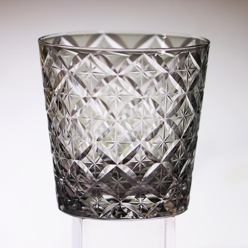 11 Oz 8.5 Oz Hand Cut Edo Kiriko Grey Crystal Glass Whiskey Tumbler With Hand Carved Star Pattern Unique Bourbon Glass Tumbler