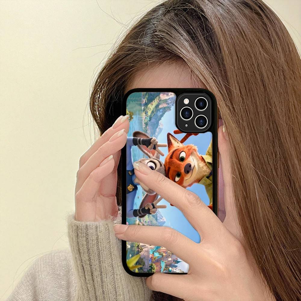 

Z-ZootopiaS 2 1 Movie Phone Case For IPhone 11 12 13 14 15 16 17 Pro Max Plus PC+TPU Shockproof Shell iPhone 16 plus