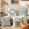 Autumn Pumpkin Pillow Cover Harvest Series Polyester Letter Print Sofa Decorative Cushion Cover Bedroom Cushion