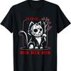 Graphic Cat Funny Animal Horror Movie Cute Kitten Meow T-Shirt