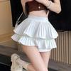 Girls' Double-Layer Cake Skirt: Summer High-Waist A-Line Puffy Skort