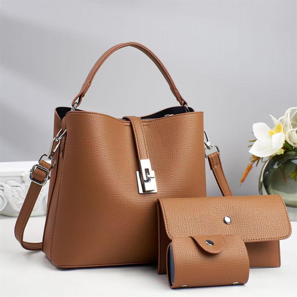 2026 New Women's Bags Versatile Leisure Trendy Light Luxury Niche Single Shoulder Crossbody Bag Simple Composite bucket bags