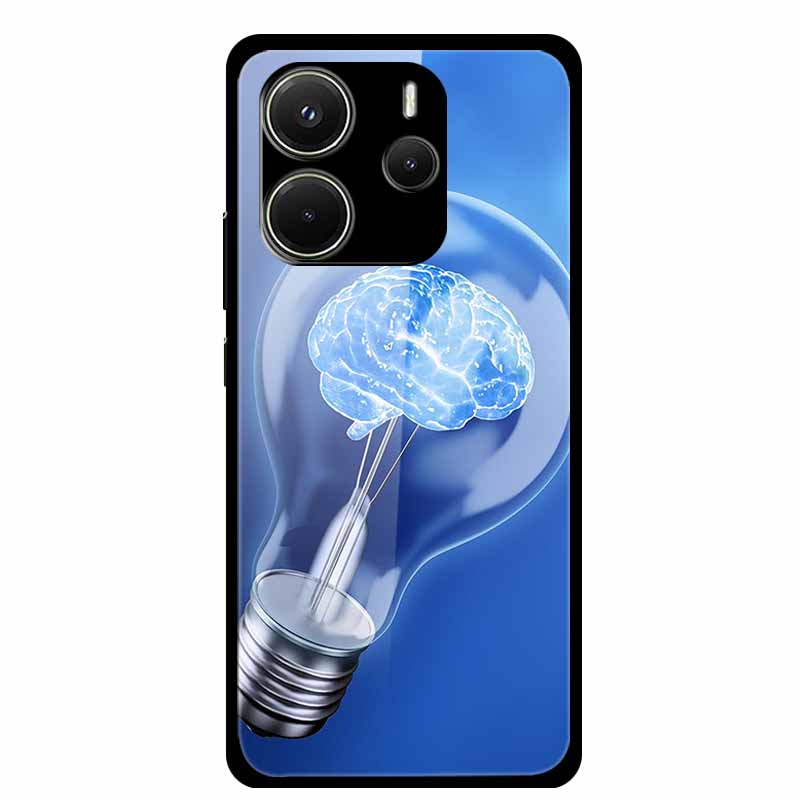 For Redmi Note 14 4G Phone Case Note14 Coque Hard Tempered Glass Back Cover For Xiaomi Redmi Note 14 5G Case Shell Soft Bumper