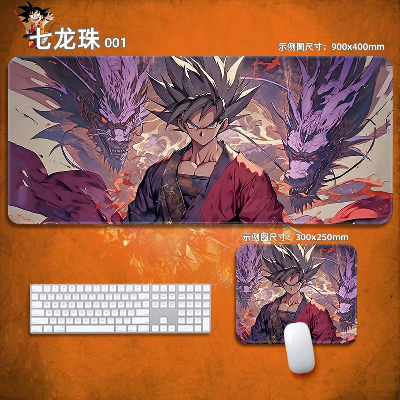 Oversized Small Boys Office Gaming Keyboard Pad Table Mat Son Goku Anime Periphery Japanese Anime Dragon Ball Leather Mouse Pad
