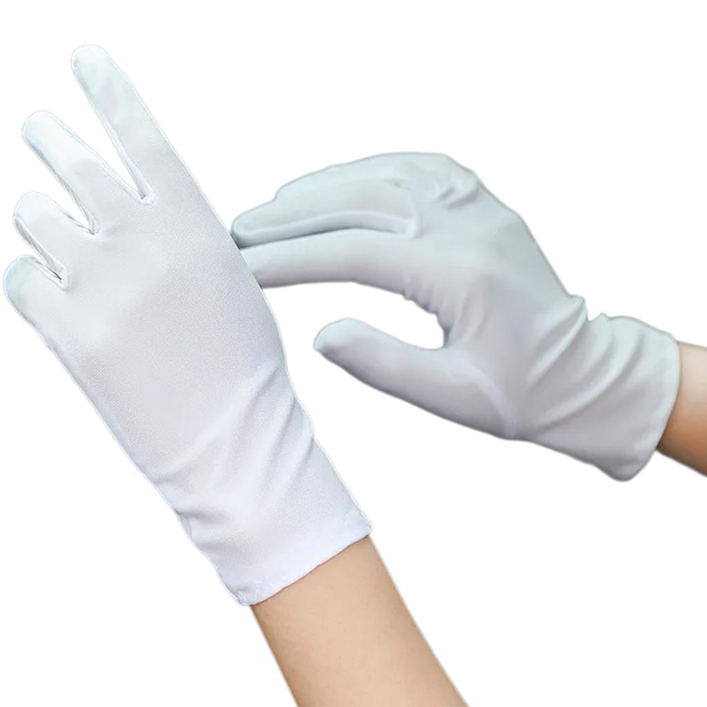 1pair Luxurious Display Gloves Elegant Brown Ceremony Mittens Sunscreen Mittens for Ceremonial Etiquette