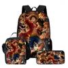 15 Inch One Piece 3-in-1 Backpack Set Unisex for Boys and Girls Age 6-10, Light Weight School Kit with Lunch Bag & Pencil Case