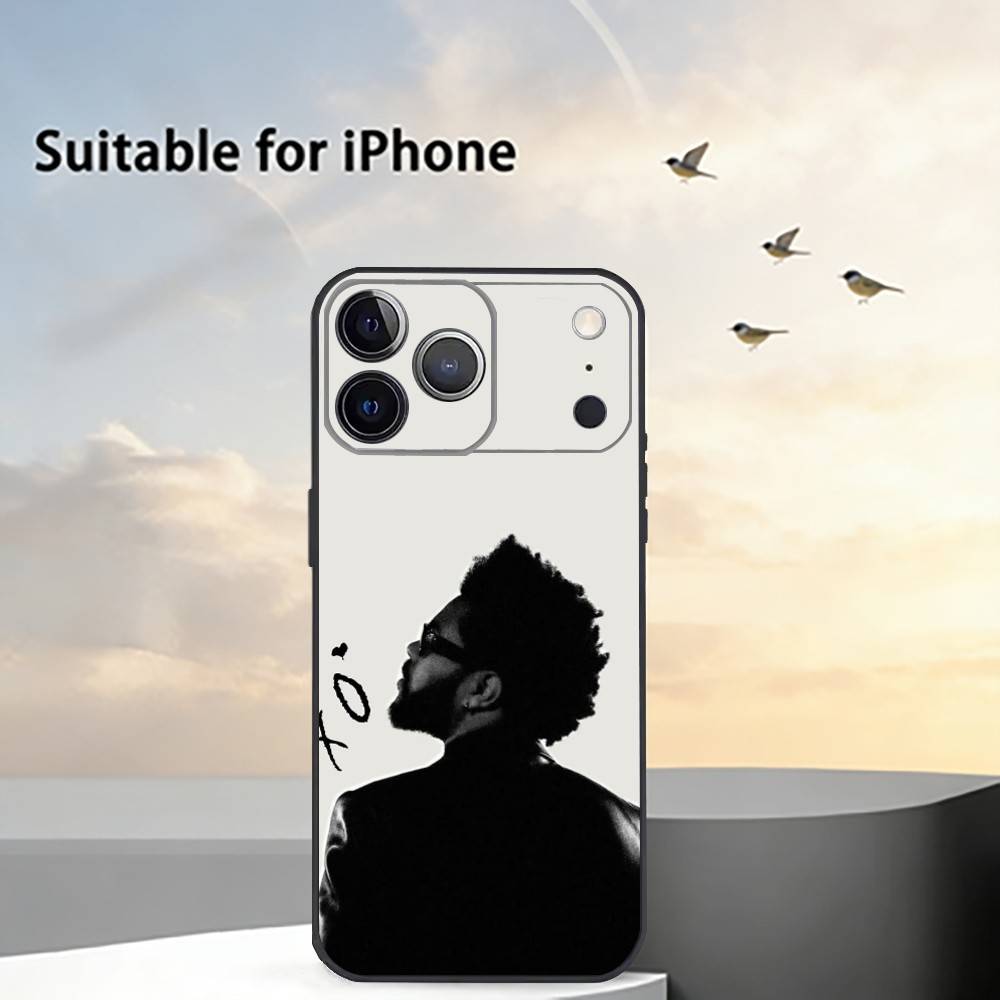 The W-Weeknd X-XO Phone Case For iPhone 17,16,15,14,13,12,11 Plus,Pro Max,XS,Soft Silicone Black Cover