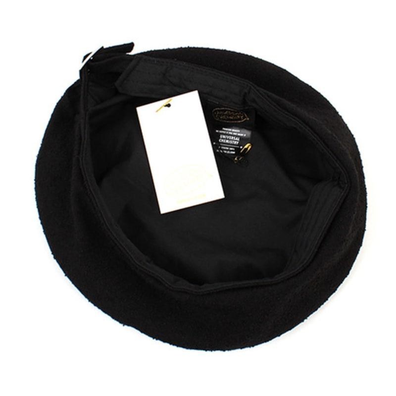 Universal Chemistry Belted Black Towel Knit Beret Beret