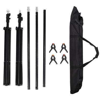 Foto Hintergrundständer Set Aluminiumlegierung Verstellbares Hintergrundstützsystem mit Federklemmen für