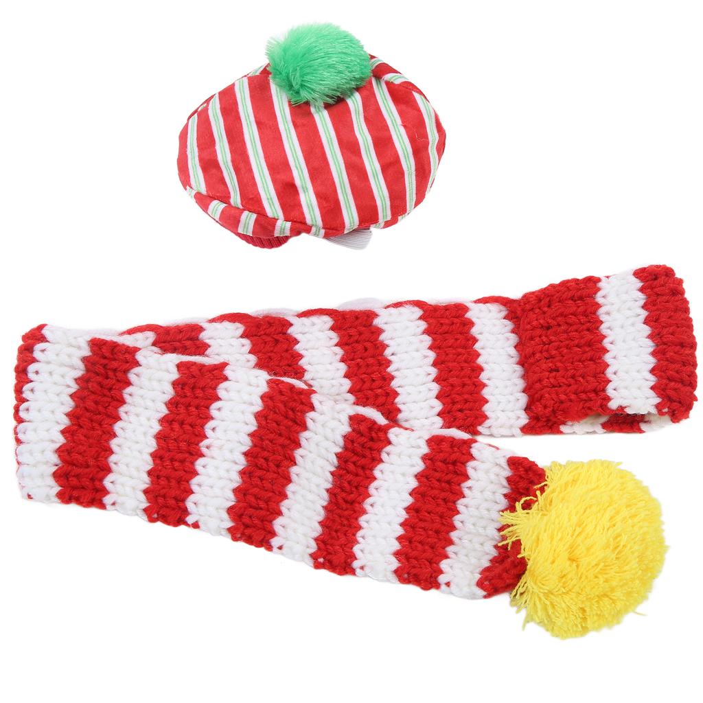 Dog Hat and Scarf Set Dog Christmas Adorable Knitted Hat Set for Pet Cat Dog Small Medium Large Dogs