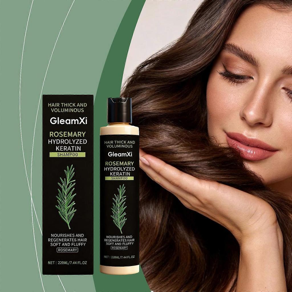 Limited time!!Gleamxi Rosemary Keratin Volumizing Shampoo Daily Smooth Gentle Scalp Cleansing And Hair Nourishment