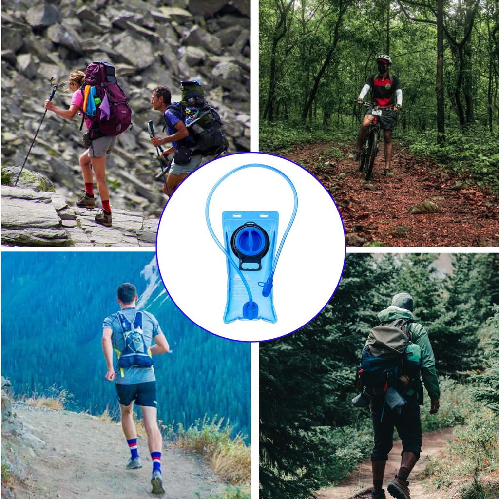 Azarxis Hydration 3L for Utendørs Vannsti Vannbeholder PEVA Blære, 1.5L, 2L, Kapasitet, Slange, Flaske, Aktiviteter, Hydrering, Bære,