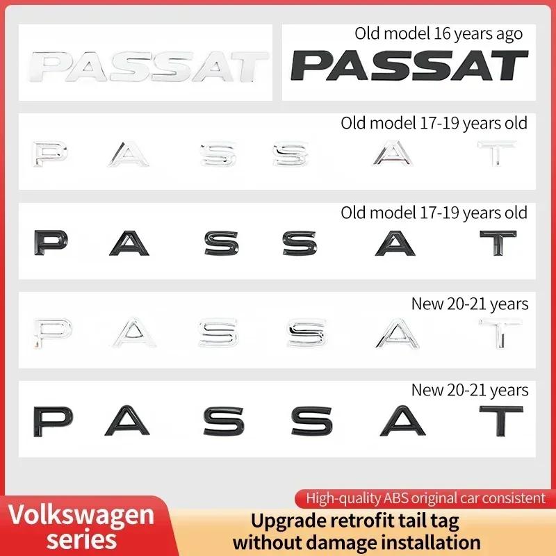 Bxfzp9 1Pcs ABS Car Logo Letter Sticker Rear Tail Door Trunk Sticker Rear Emblem Sticker FOR VW Passat 2016-2021 Accessories Styling