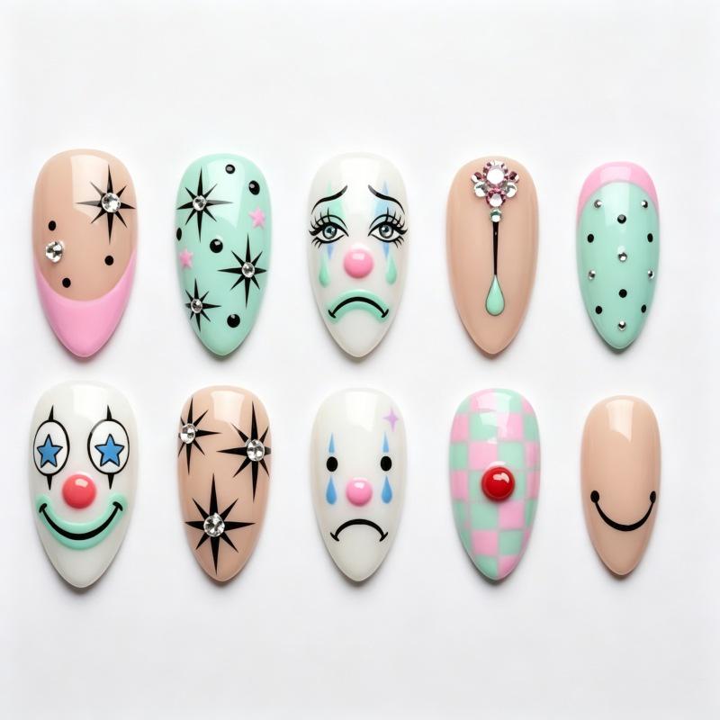 Halloween 3D Scary Almond-Shaped Funny Nails Collection