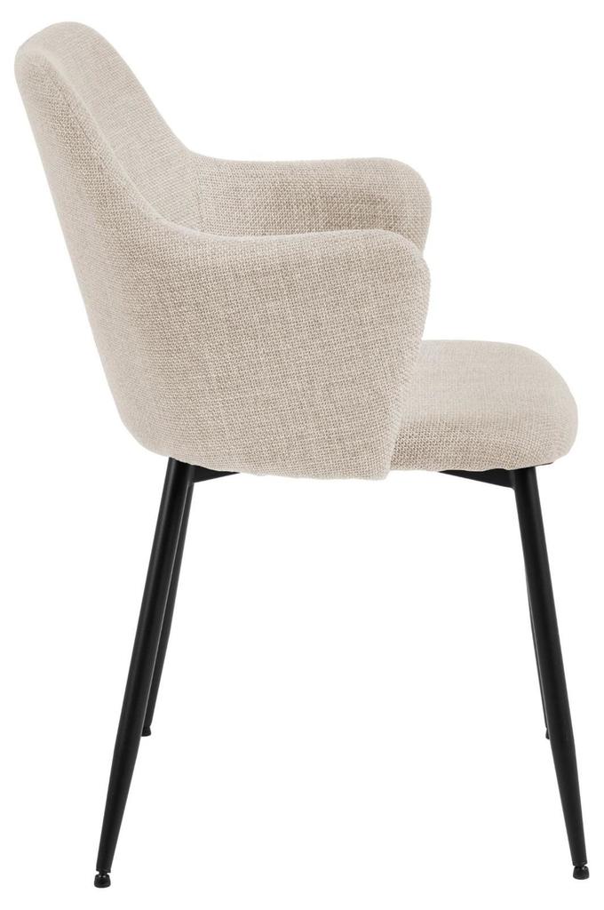 Ilsa CHAIR WITH ARMRESTS beige high backrest