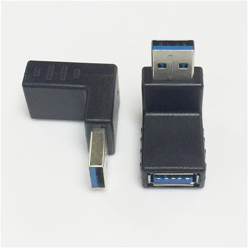 USB Adapter Left Bend Male To Female 3.0 Elbow Data 90 Female Male Cable A Degree To Computer H J5O8