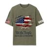 Mens Short Sleeve Crew Neck T Shirt We the People 250 Years of Freedom American Flag Graphic Loose Fit Casual Top