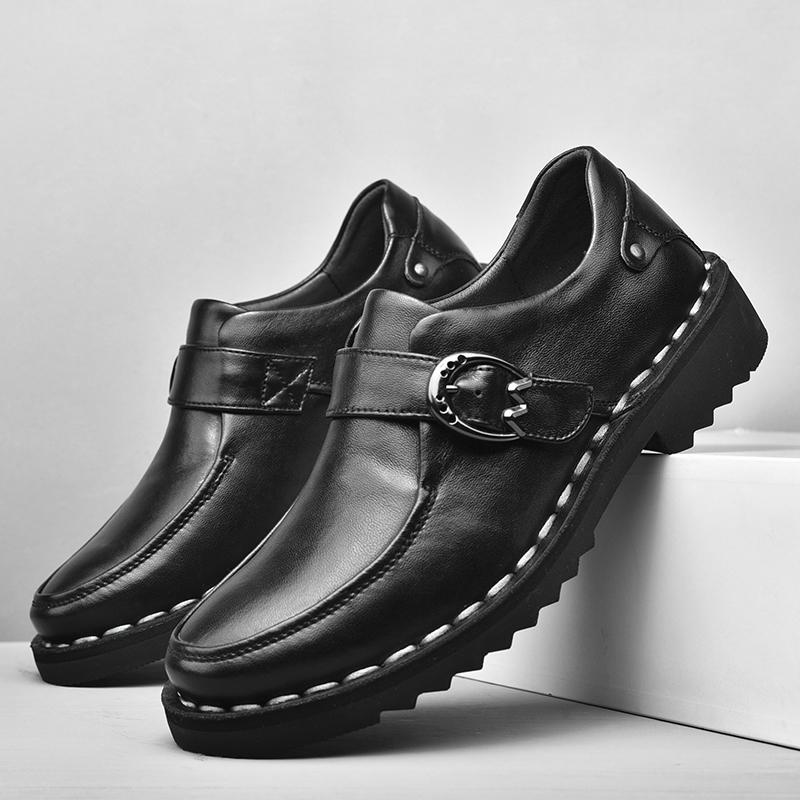 Vintage Style Men Casual Shoes Genuine Leather Man Loafers Fashion Comfortable Dress Shoes Handmade Male Driving Shoes Moccasins